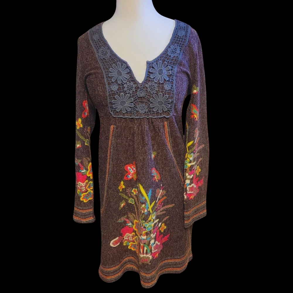 Wool boho dress